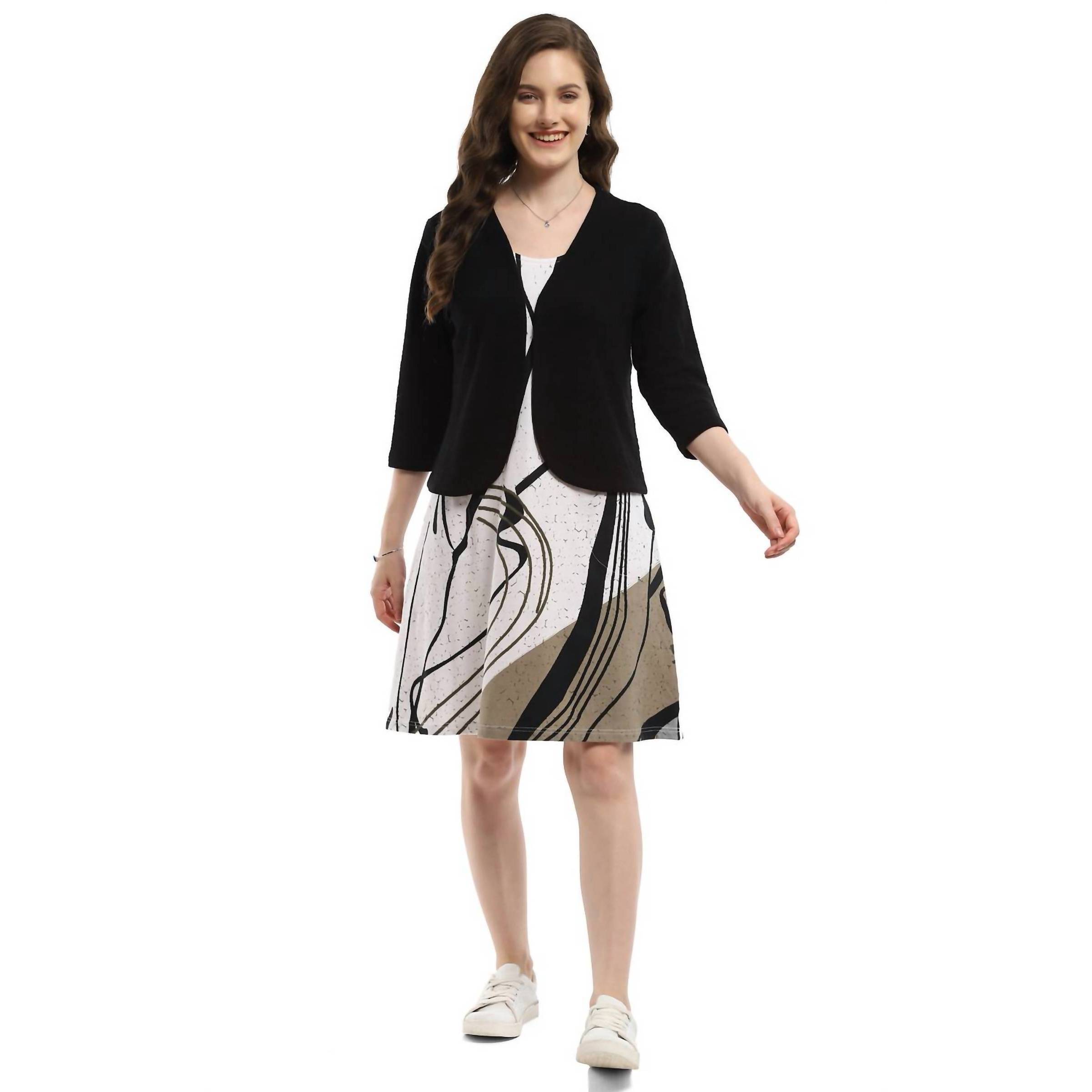 New Parsley & Sage Frida Shrug Cardigan In Black